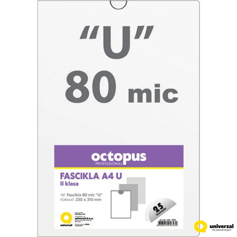 FASCIKLA A4 U 25/1 80mic II KLASA OCTOPUS UNL-0090 