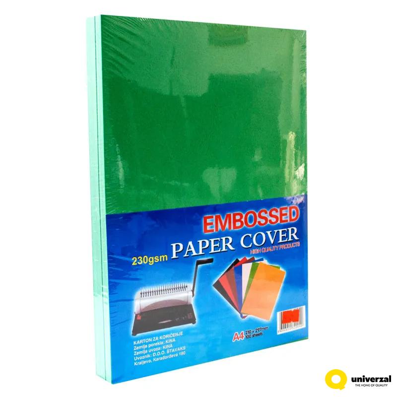 KORICE A4 RELJEFNE 230GR 100/1 ZELENE 