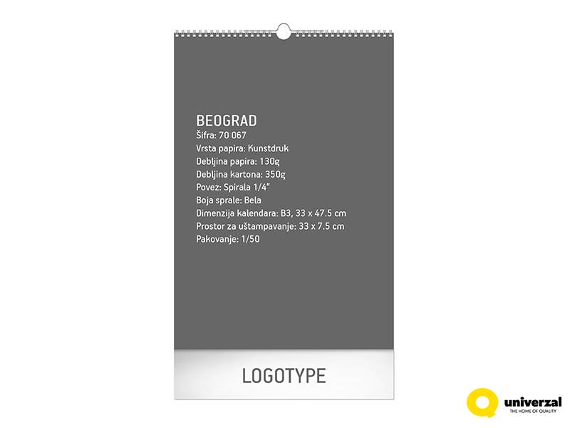 70.067 KALENDAR BEOGRAD 13 LISTA B3 