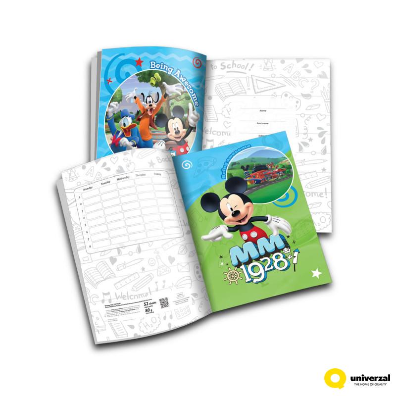 SVESKA A4 SITNI KARO 52L DISNEY 80gr 