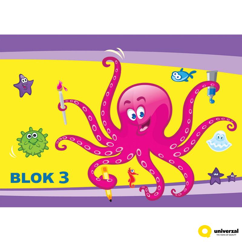 BLOK ZA CRTANJE BR.3 OCTOPUS UNL-0063 