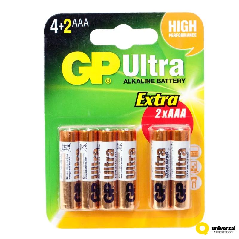 BATERIJE GP ULTRA 4/1+2 LR03 1.5V ALKALNE 