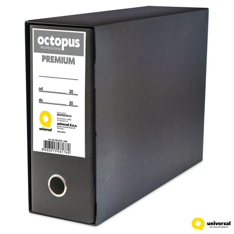 REGISTRATOR A5 OCTOPUS PREMIUM CRNI UNL-0145 