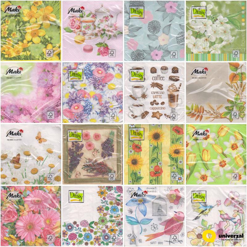 SALVETE 33x33/20 3SLOJA MAKI-DAISY EVERYDAY 