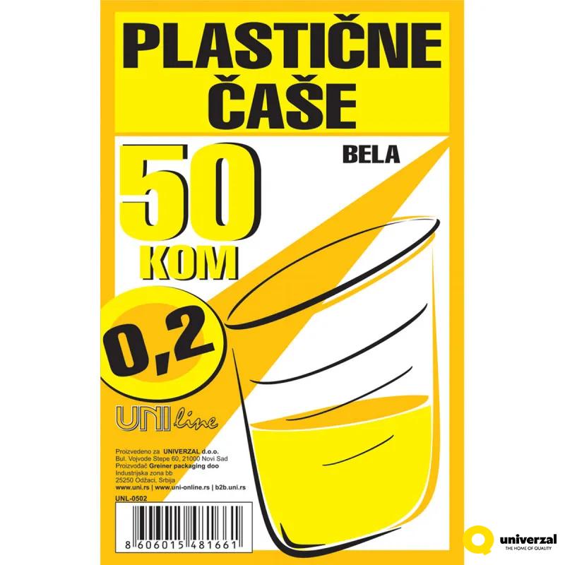 ČAŠA PP 0.2L BELA 50/1 UNI-LINE UNL-0502 