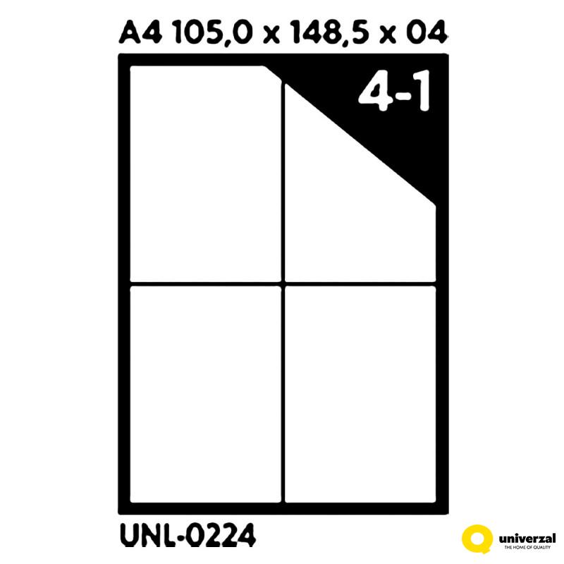 NALEPNICE A4 OCTOPUS 105X148.5 100/1 4 NALEPNICE UNL-0224 