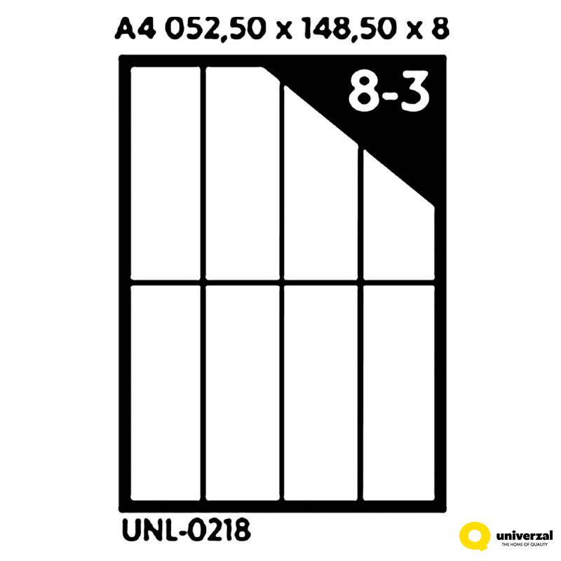 NALEPNICE A4 OCTOPUS 52.5X148.5 100/1 8 NALEPNICA UNL-0218 