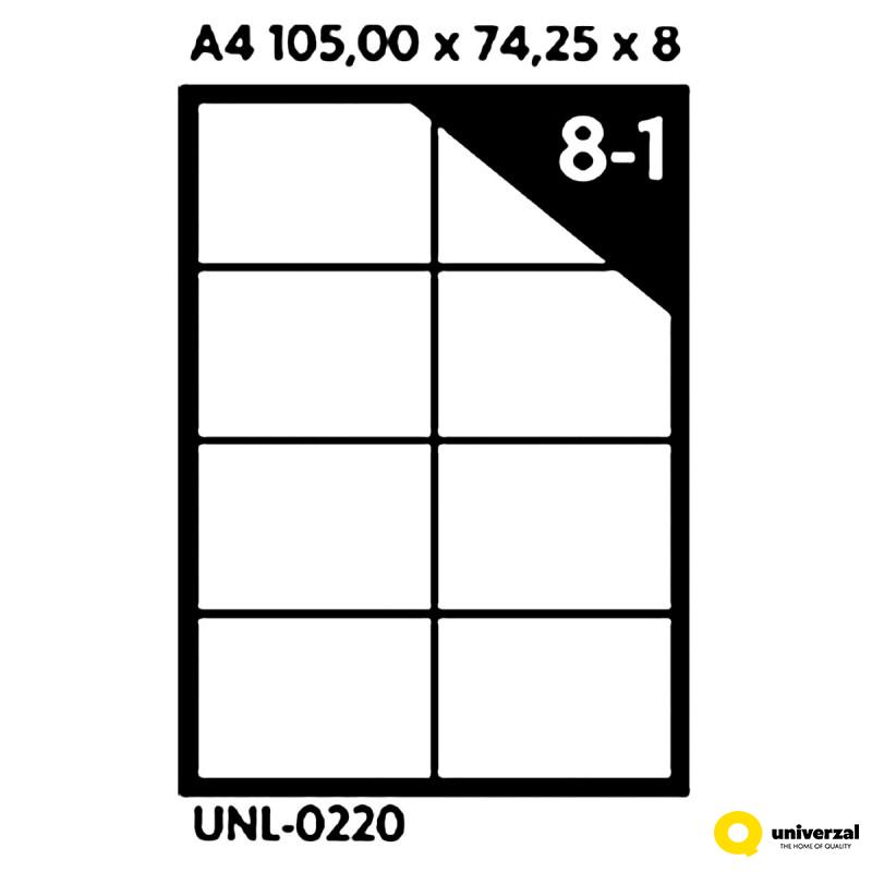 NALEPNICE A4 OCTOPUS 105X74,25 100/1 8 NALEPNICA UNL-0220 