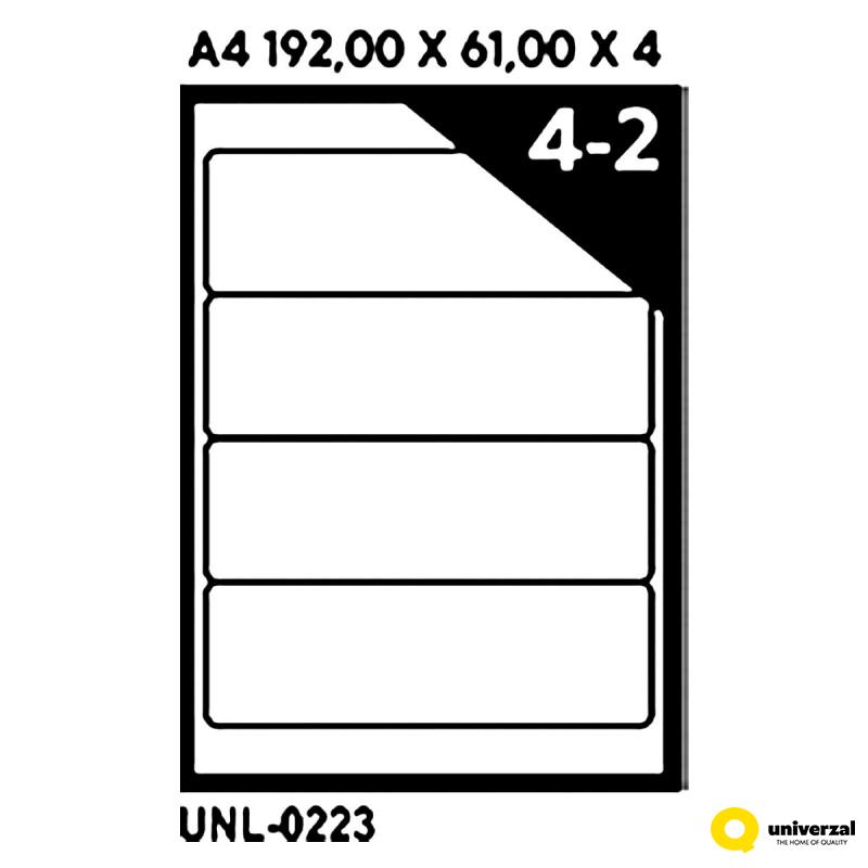 NALEPNICE A4 OCTOPUS 192X61 100/1 4 NALEPNICE UNL-0223 