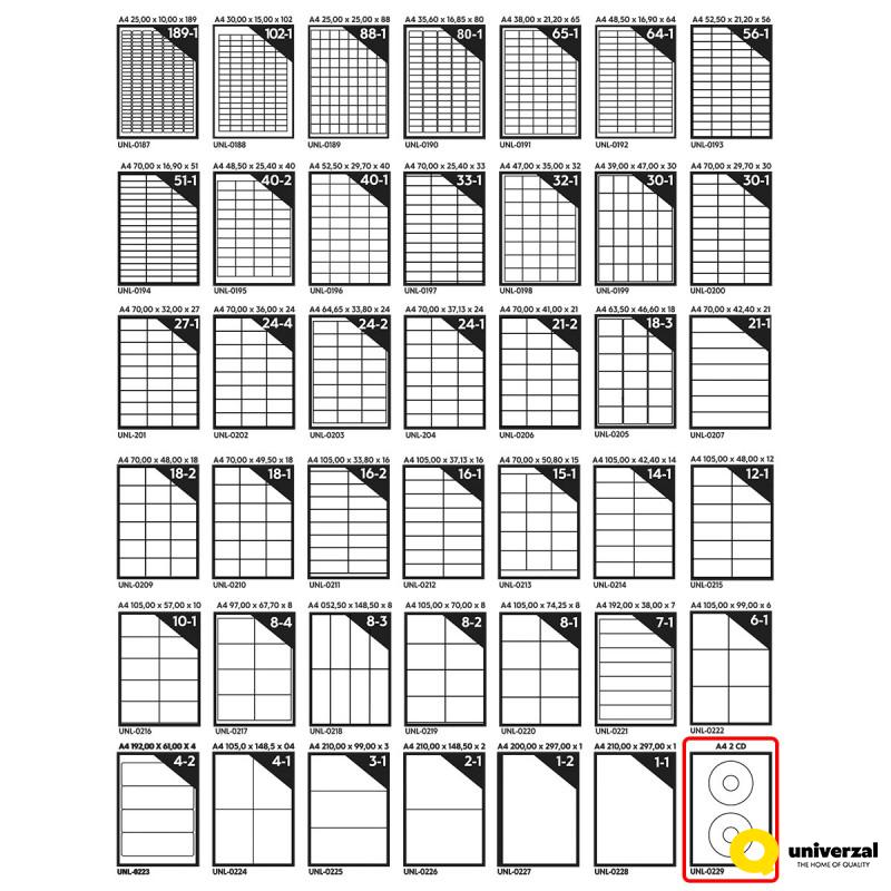 NALEPNICE A4 OCTOPUS ZA CD 100/1 2 NALEPNICE UNL-0229 