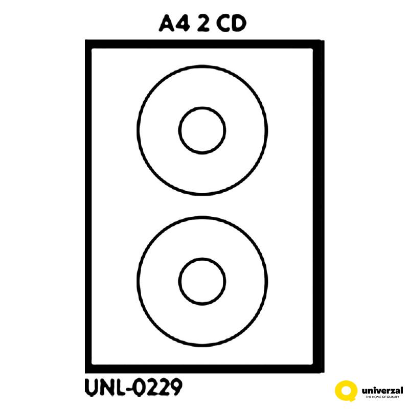 NALEPNICE A4 OCTOPUS ZA CD 100/1 2 NALEPNICE UNL-0229 