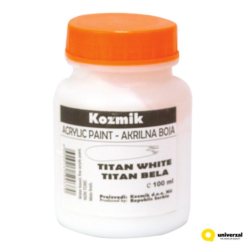 BOJA AKRILNA BELA TITAN 100ml KOZMIK 