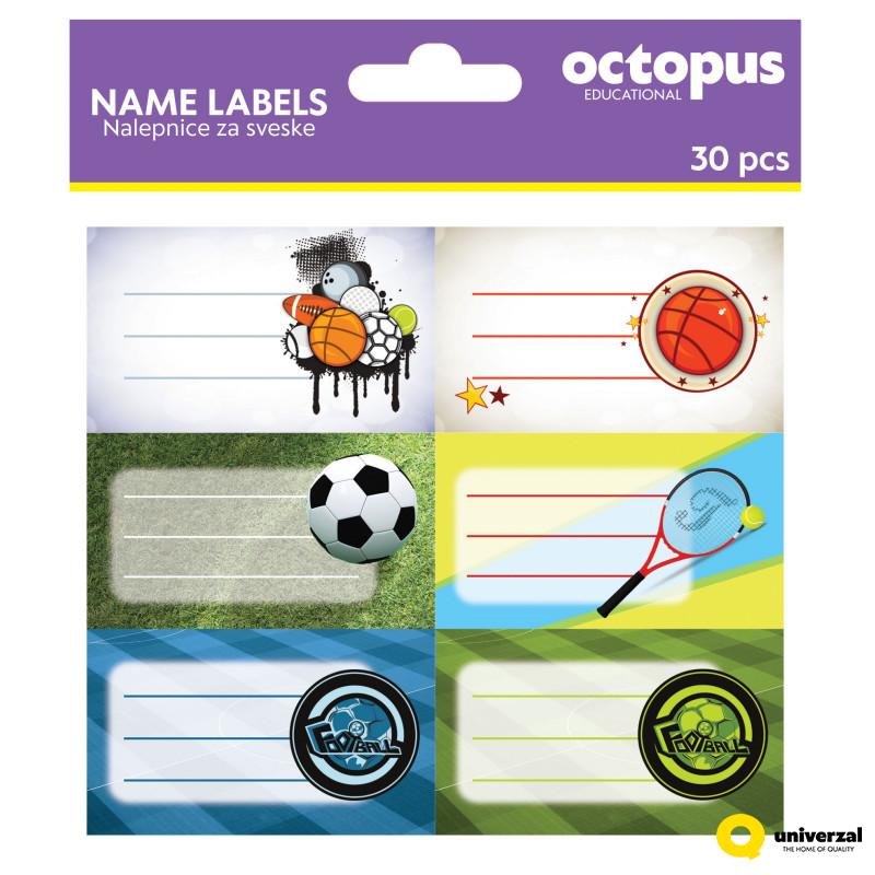 NALEPNICE ZA SVESKE 30/1 OCTOPUS UNL-0445 