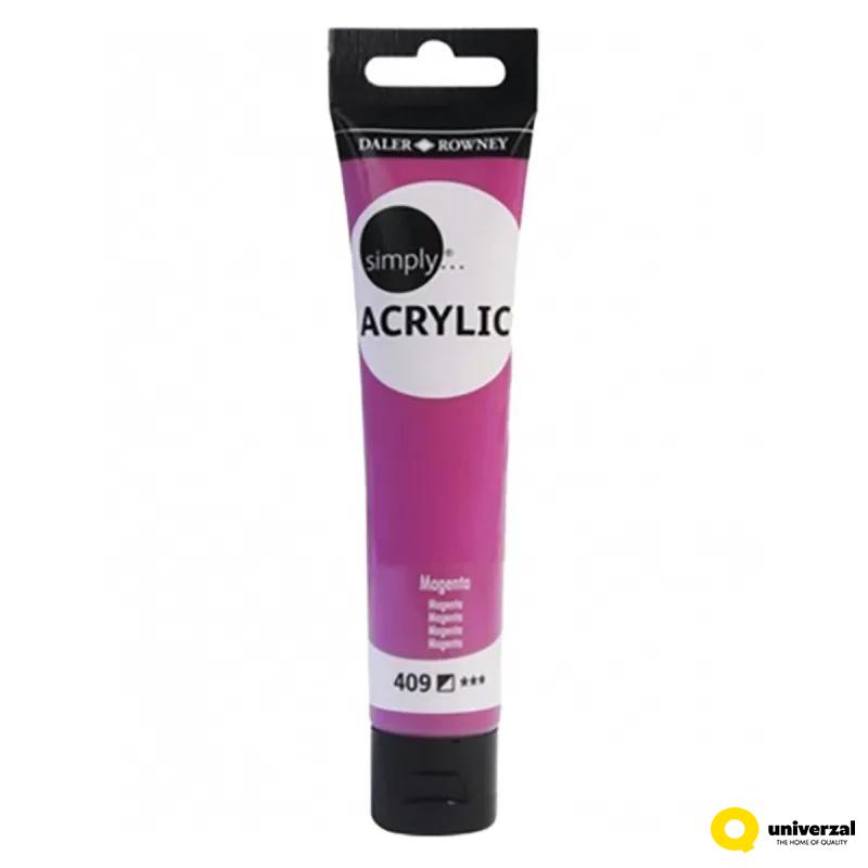 BOJA AKRILNA 75ML CRVENA MAGENTA 126975409 SIMPLY 