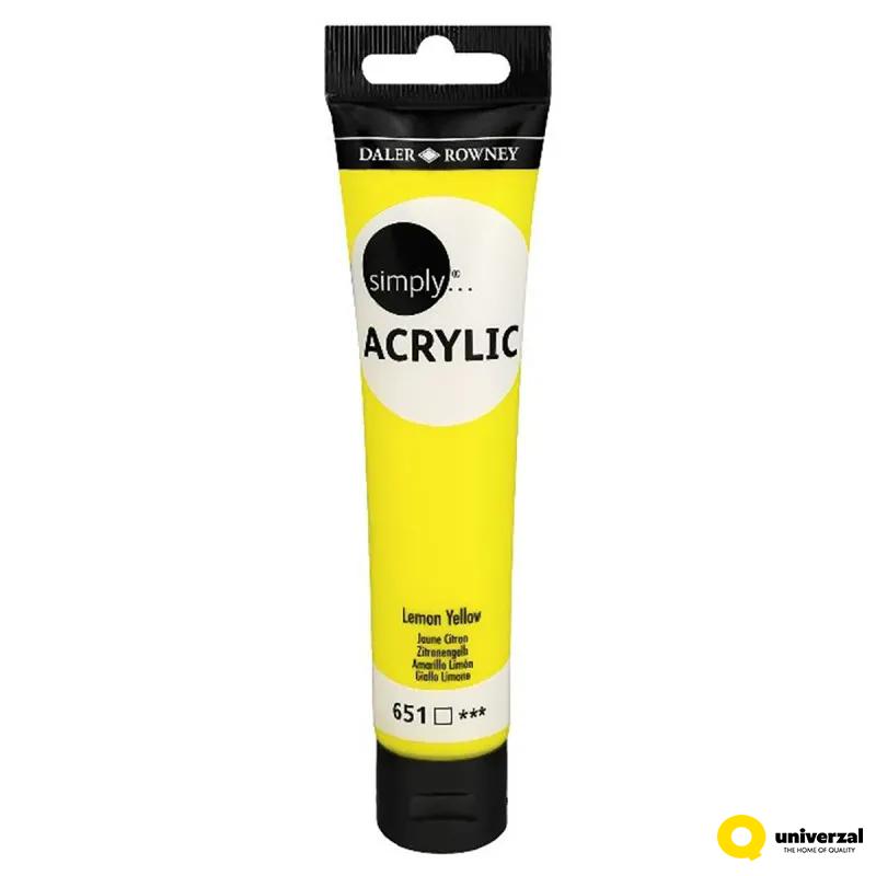 BOJA AKRILNA 75ML ŽUTA LIMUN 126975651 SIMPLY 