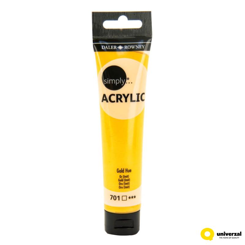 BOJA AKRILNA 75ML ZLATNA 126975701 SIMPLY 