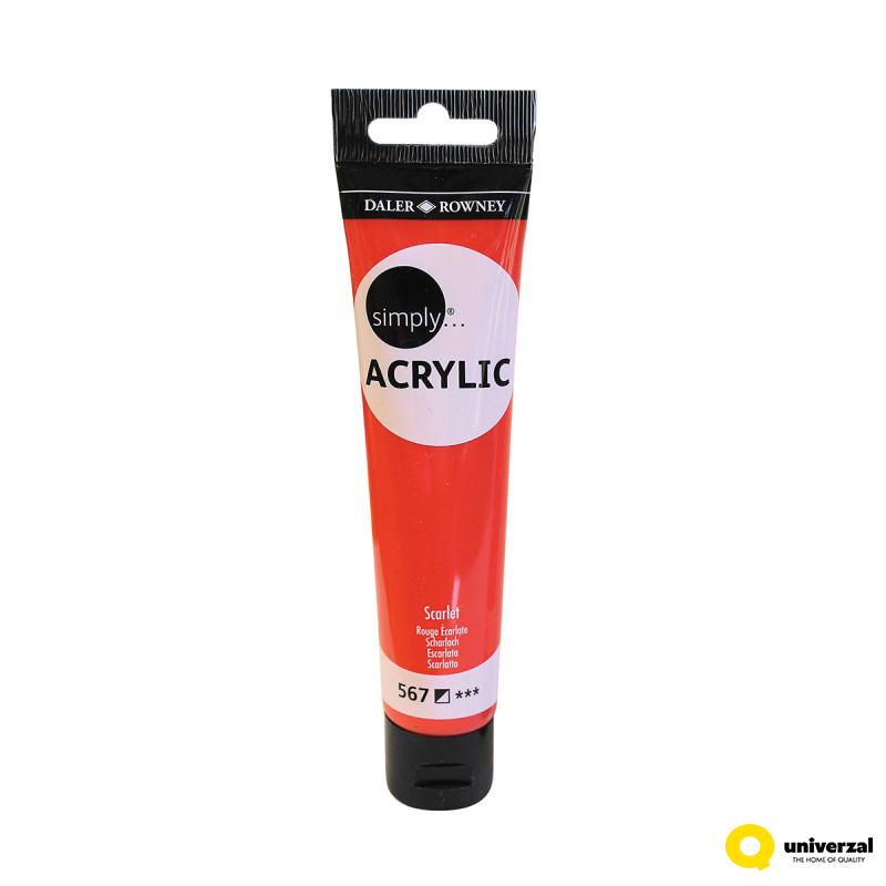 BOJA AKRILNA 75ML SCARLET 126975567 SIMPLY 