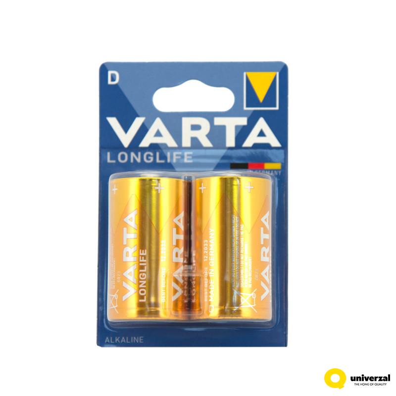 BATERIJE VARTA 2/1 LR20 1.5V ALKALNA LONGLIFE 