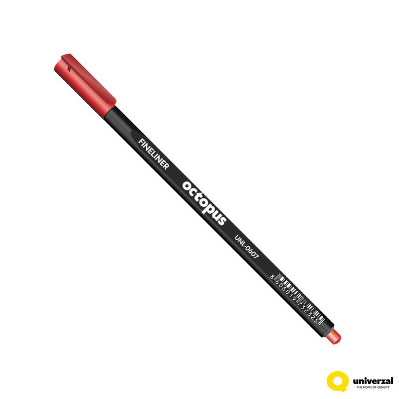 LINER 0.4mm CRVENI FINELINER OCTOPUS UNL-0607 