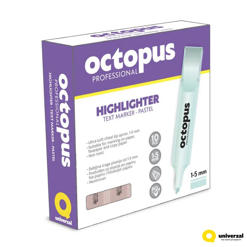 TEXT MARKER PASTEL ROZI OCTOPUS UNL-1189 