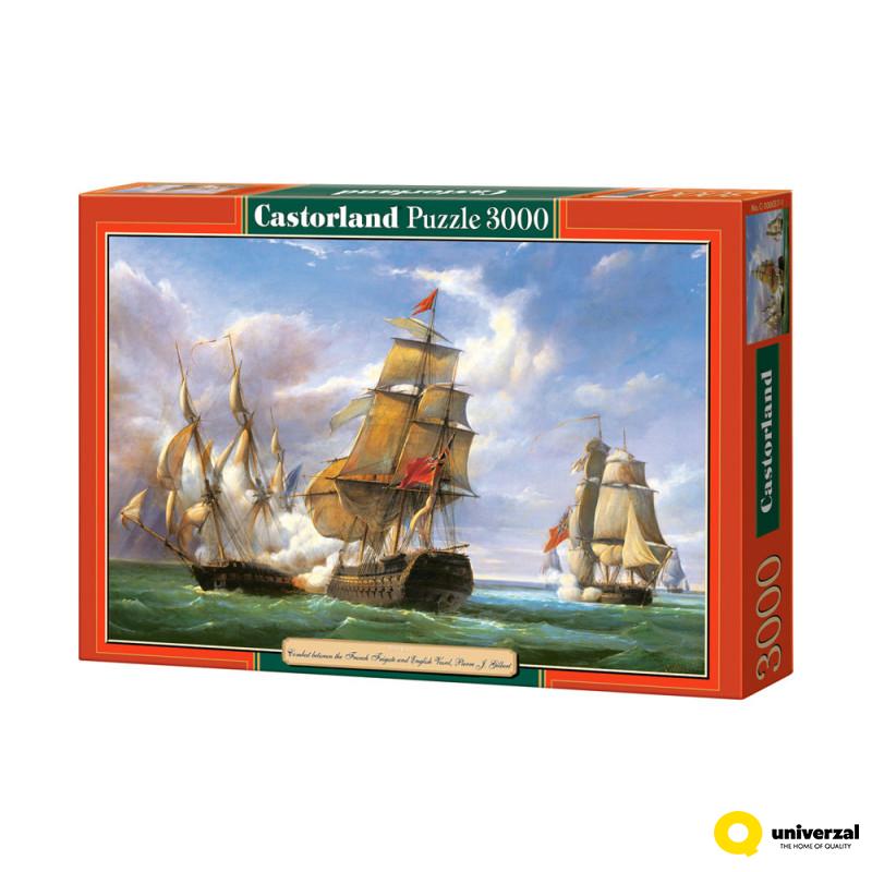 PUZZLE 3000 DELOVA C-300037-2 COMBAT BETWEEN THE FRENCH AN THE ENGLIS CASTORLAND 