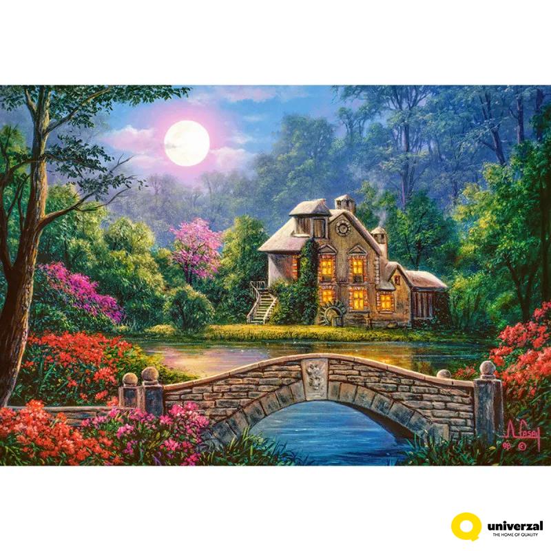 PUZZLE 1000 DELOVA C-104208-2 COTTAGE IN THE MOON GARDEN CASTORLAND 