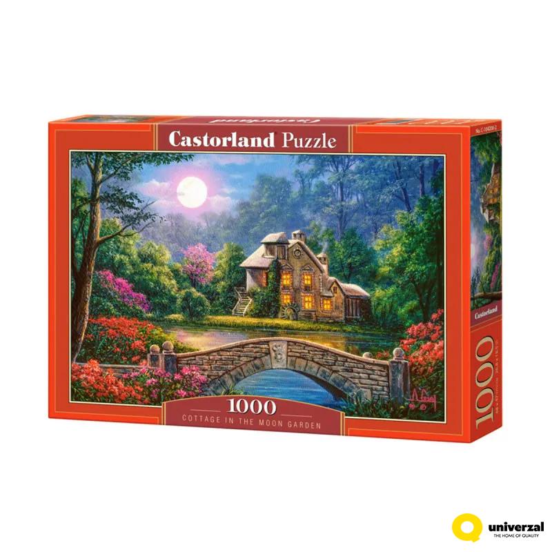 PUZZLE 1000 DELOVA C-104208-2 COTTAGE IN THE MOON GARDEN CASTORLAND 