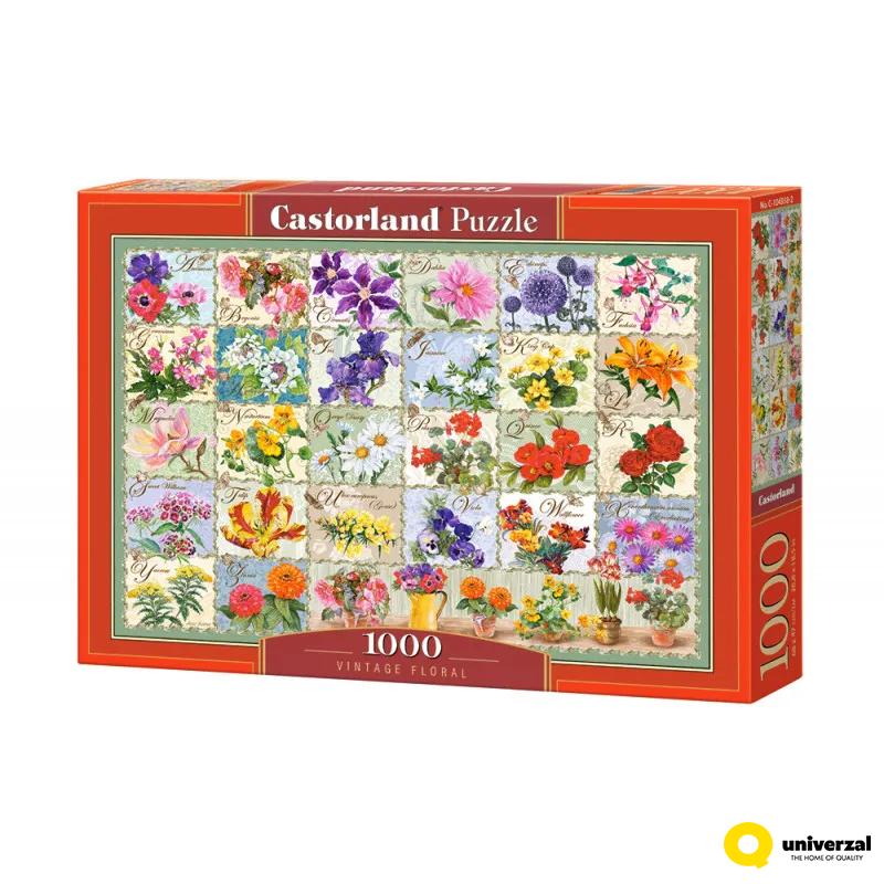 PUZZLE 1000 DELOVA C-104338-2 VINTAGE FLORAL CASTORLAND 