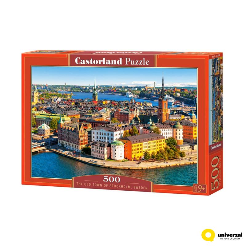 PUZZLE 500 DELOVA B-52790 THE OLD TOWN OF STOCKHOLM SWEDEN CASTORLAND 