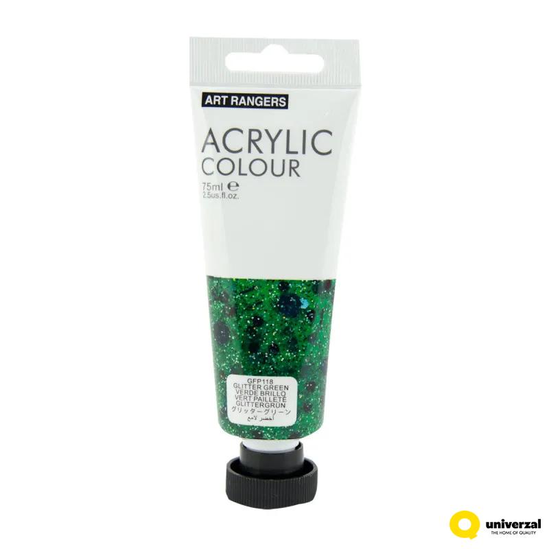 BOJA AKRILNA 75ML GREEN GLITTER GFP118  ART RANGER 