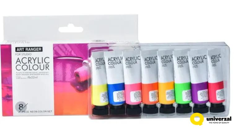 BOJA AKRILNA 8/1 SET NEON 8x22ml FEA0822-N ART RANGER 