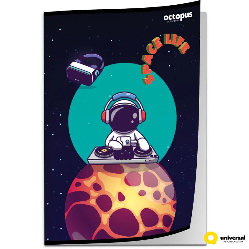 SVESKA A4 SITNI KARO 52L SPACE LIFE 80g OCTOPUS UNL-1801 