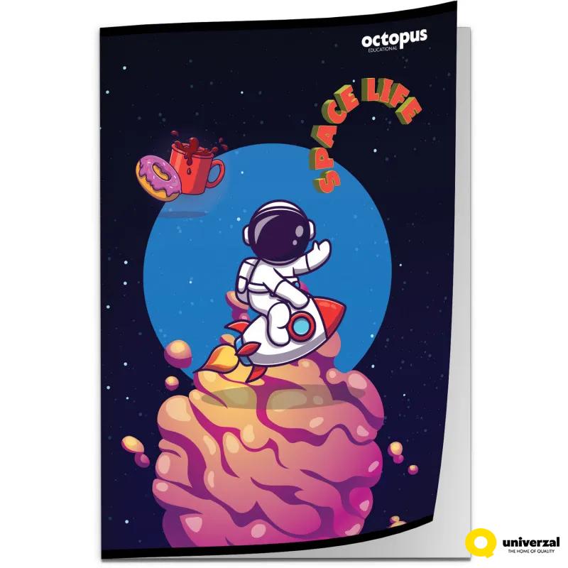 SVESKA A4 SITNI KARO 52L SPACE LIFE 80g OCTOPUS UNL-1801 