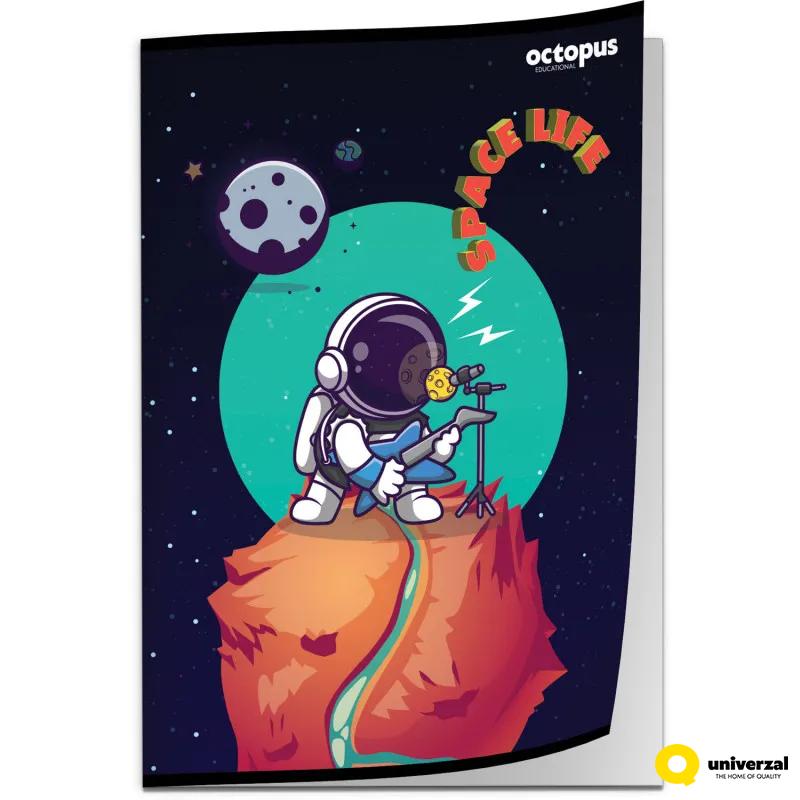 SVESKA A4 SITNI KARO 52L SPACE LIFE 80g OCTOPUS UNL-1801 