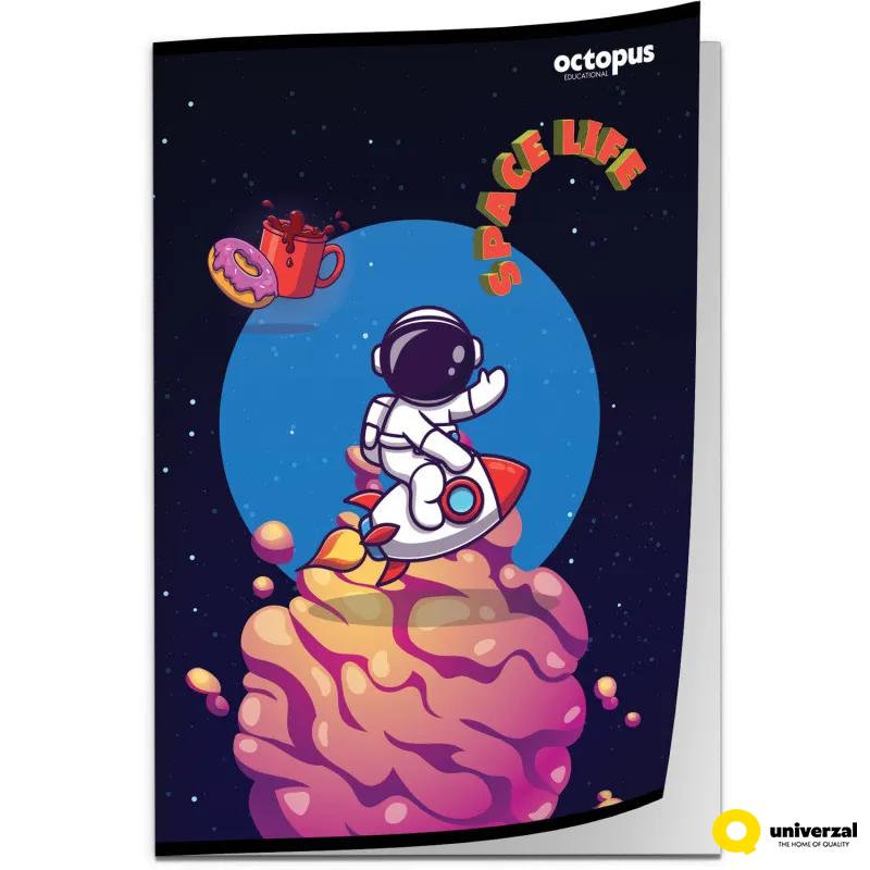 SVESKA A4 DIKTO 52L SPACE LIFE 80g OCTOPUS UNL-1802 