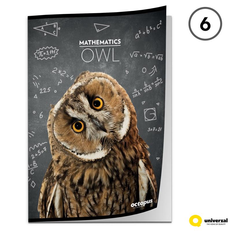 SVESKA A4 SITNI KARO-DIKTO 52L ANIMAL SUBJECT 80g OCTOPUS UNL-1807 
