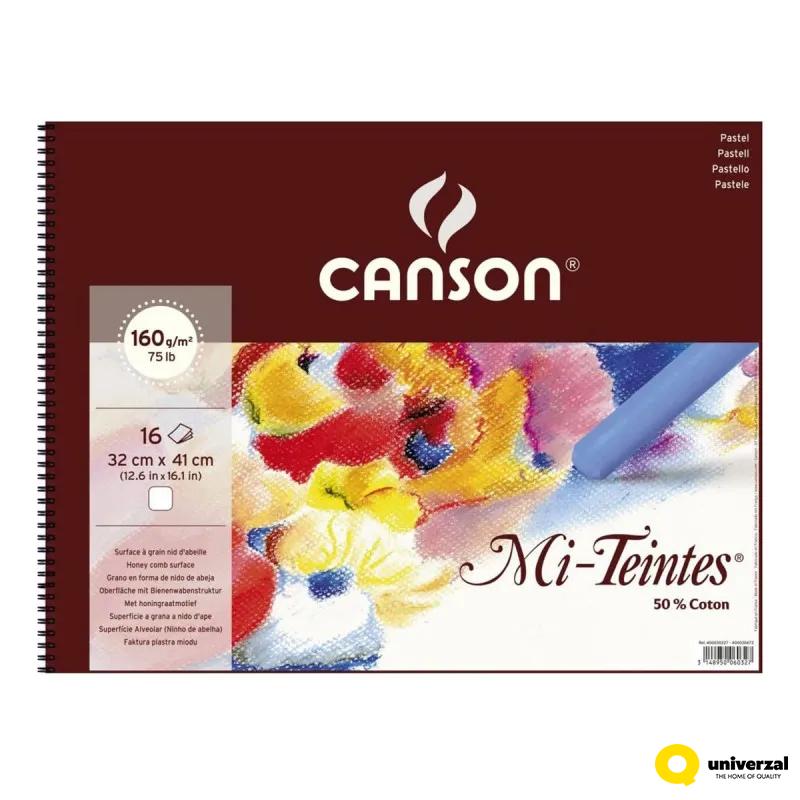 BLOK 32X41cm 160g 16 LISTA CRNI MI-TEINTES CANSON 400030228 