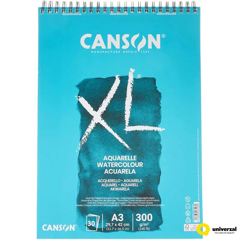 BLOK A3 SA SPIRALOM 300g 30 LISTA XL AQUARELLE CANSON 400039171 