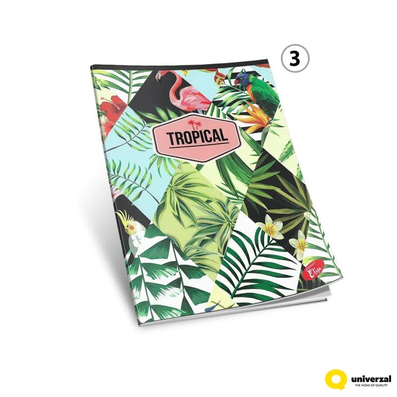 SVESKA A4 SITNI KARO 52L TROPICAL 80g 