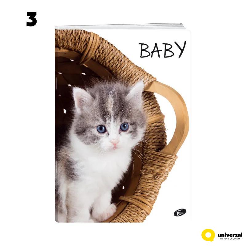 SVESKA A4 SITNI KARO 52L ANIMAL BABY 80g 