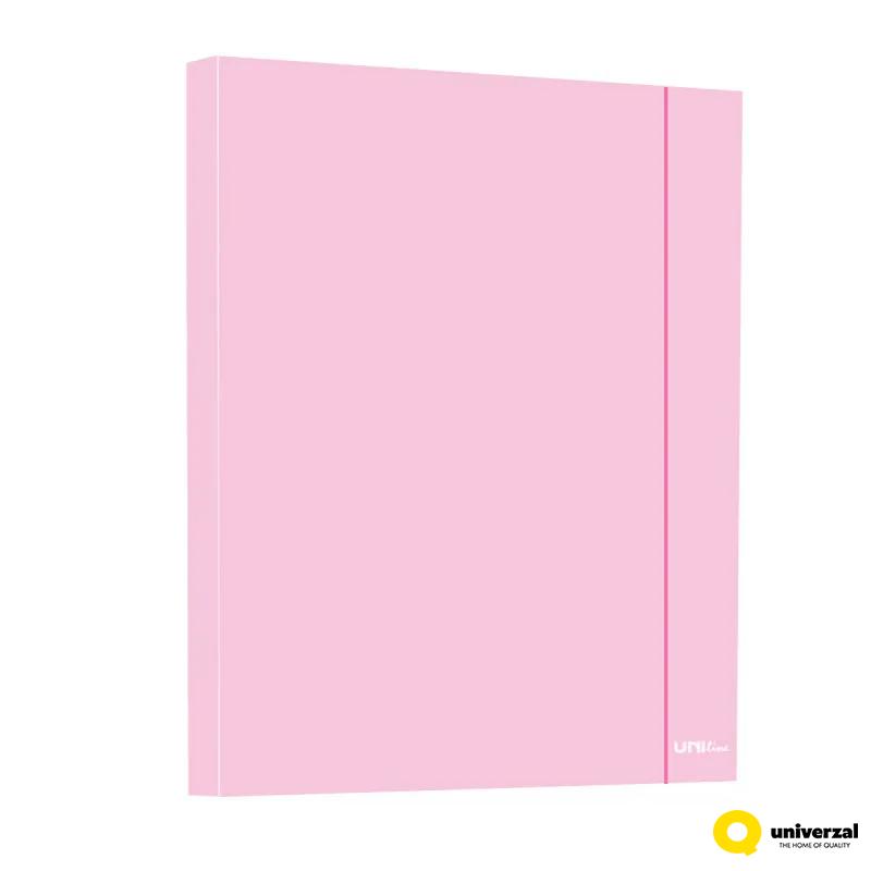 FASCIKLA A4 SA GUMOM 3cm  ROZA PASTEL UNL-1554 OCTOPUS 