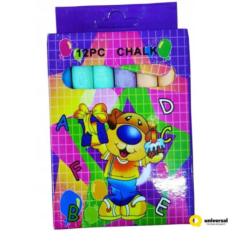 KREDA 12/1 U BOJI BEST DUSTLESS CHALK 