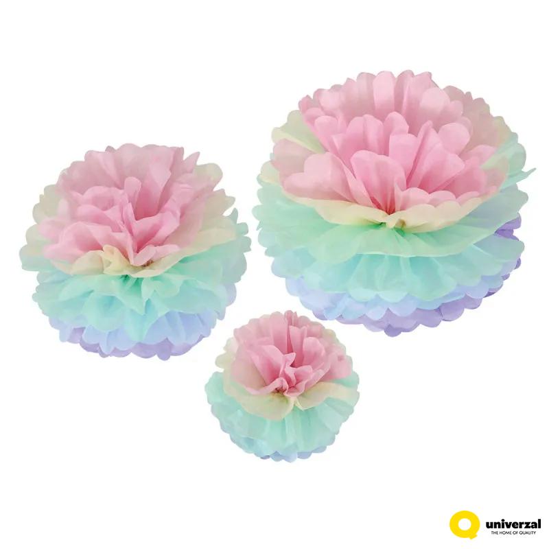 PARTY POMPOM SET 3/1 PASTEL UNL-1374 