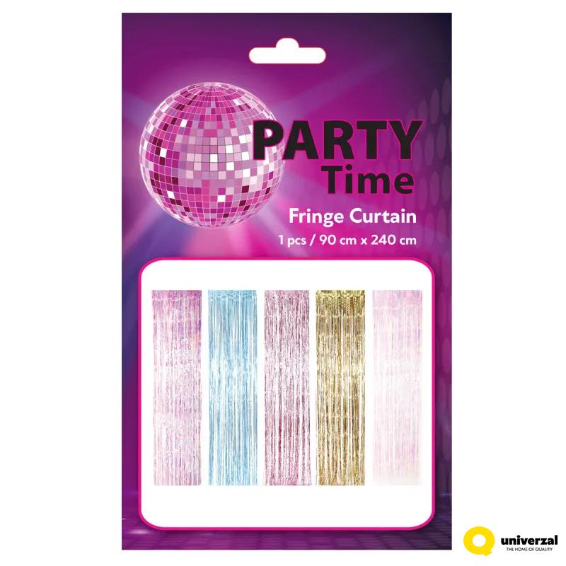 PARTY FRINGE CURTAIN 1/1 PINK UNL-1387 