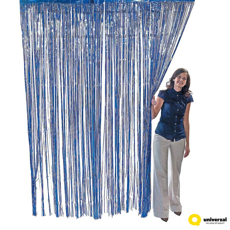 PARTY FRINGE CURTAIN 1/1 PLAVI UNL-1388 