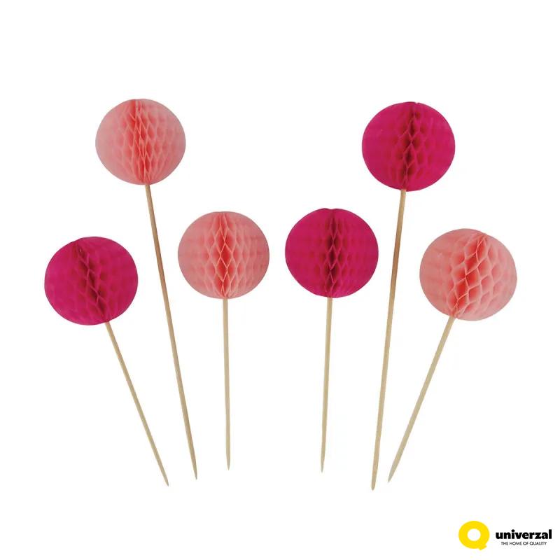 PARTY HONEYCOMB BALL PICK 6/1 PINK UNL-1421 