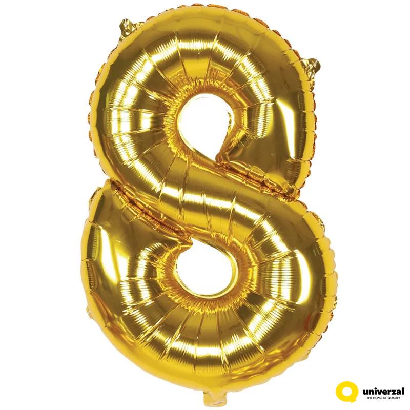 BALON BROJ 8 60cm ZLATNI UNL-1456 