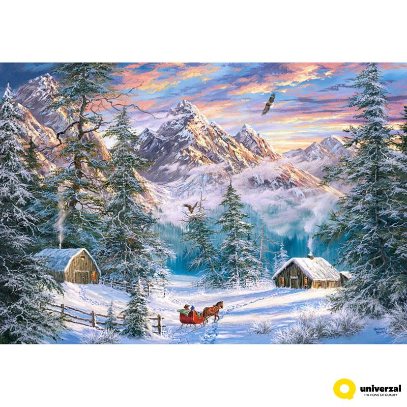 PUZZLE 1000 DELOVA C-104680-2 MOUNTAIN CHRISTMAS CASTORLAND 