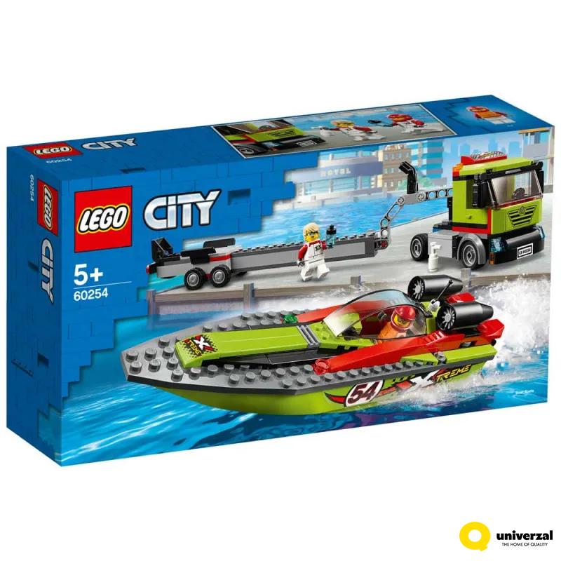 KOCKE LEGO CITY RACE BOAT TRANSPORTER LE60254 
