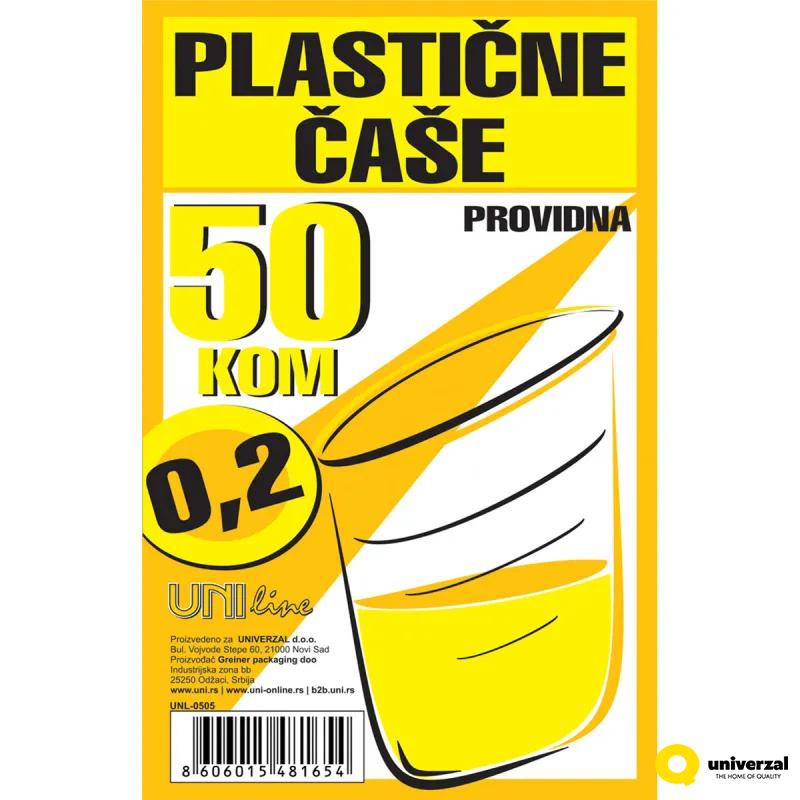 ČAŠA PP 0.2L PROVIDNA 50/1 UNI LINE UNL-0505 